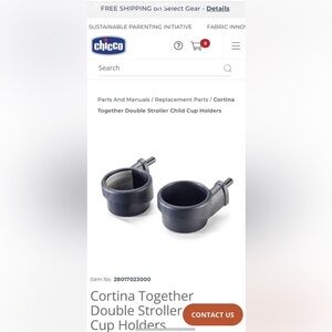 Double Stroller Child Cup Holders for chicco cortina stroller